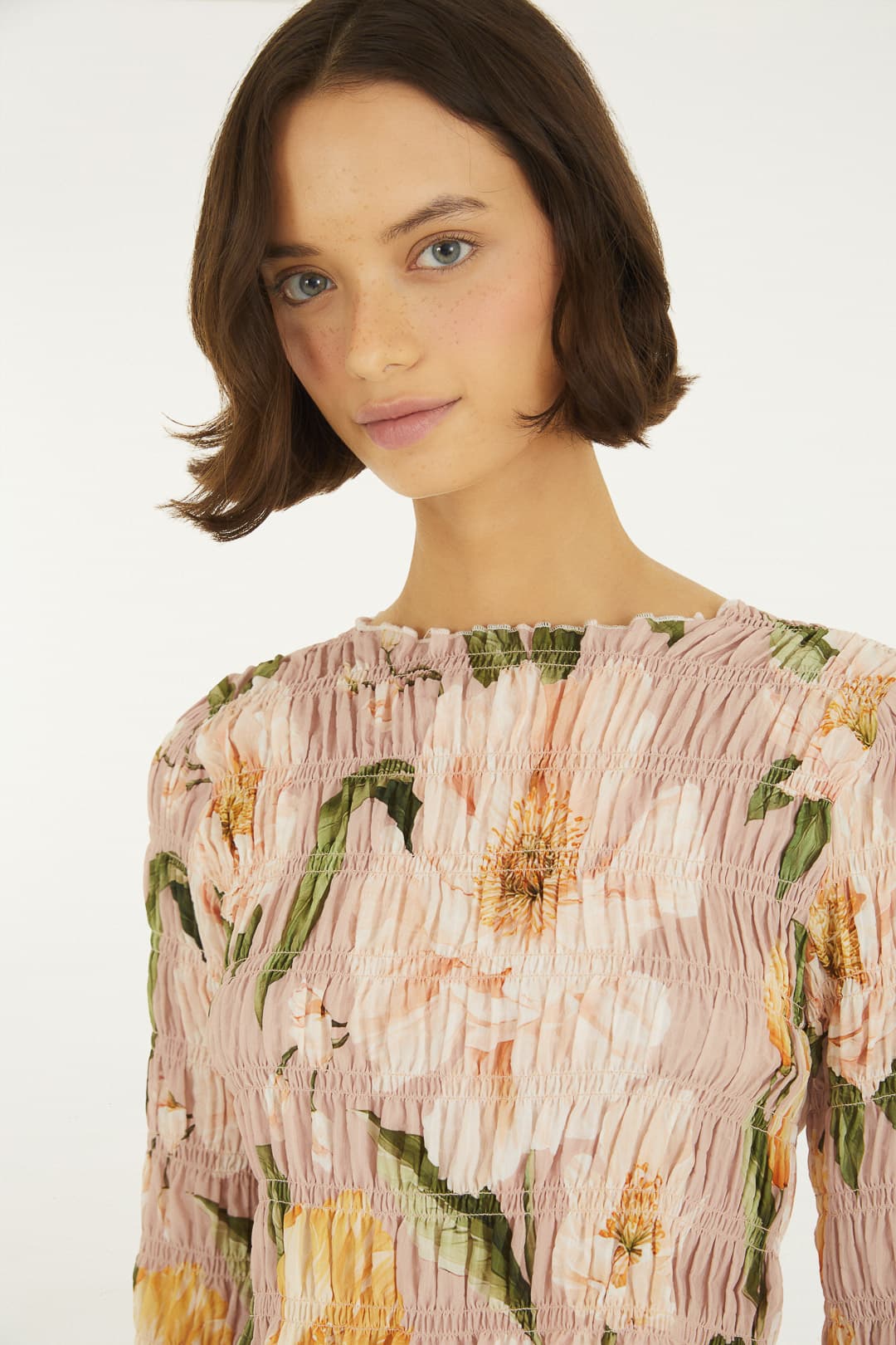 Blusa Lastex Floral Lola